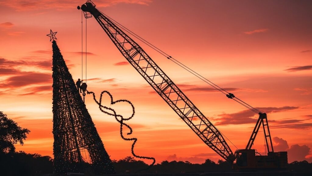 Drame à Manaus : Mort d’un Ouvrier lors du Montage d’un Sapin Géant