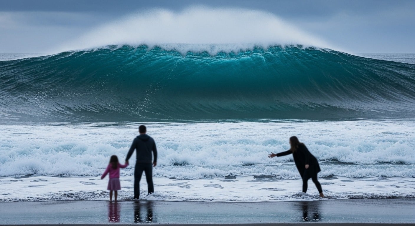Une famille canadienne en vacances voit son rêve virer au cauchemar : un père de 39 ans et sa fille de 7 ans emportés par une vague monstre en Californie sous les yeux de la mère. Récit d’un drame qui glace le sang.