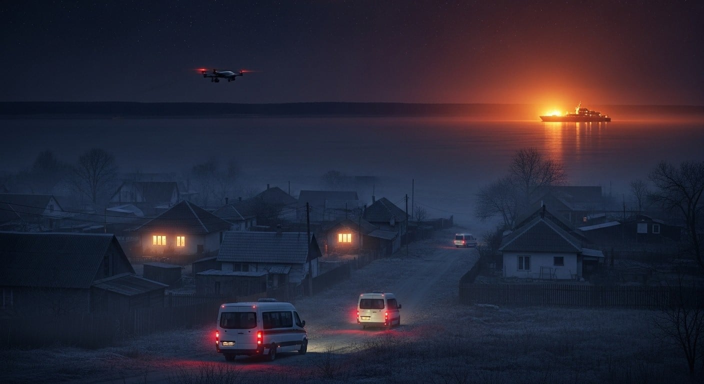 Deux villages roumains évacués après qu’un drone russe a frappé un navire au gaz en Ukraine. Tensions à la frontière OTAN, incidents répétés : que se passe-t-il vraiment sur le Danube ?