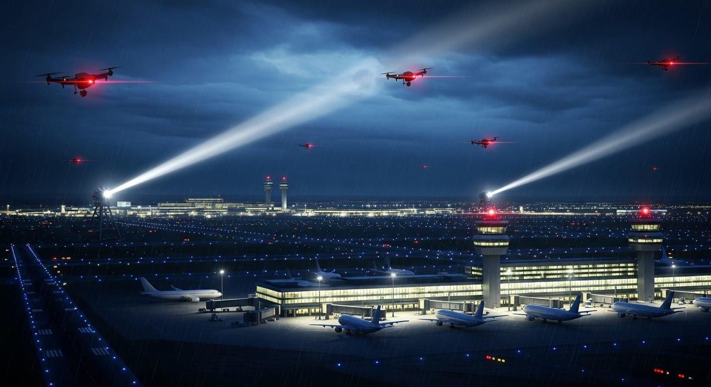 Des drones mystérieux survolent aéroports et bases militaires en Europe : Eindhoven paralysé, suspicions sur la Russie... Que se passe-t-il vraiment dans notre ciel ?