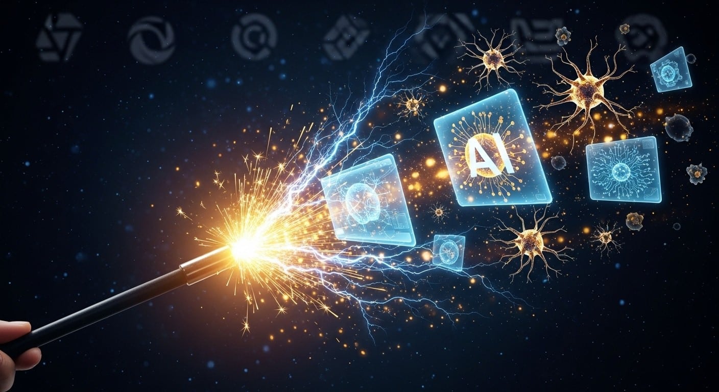 Découvrez comment l’émoji étincelles ✨ est devenu l’icône universelle de l’IA générative. Des géants tech l’ont adopté pour symboliser la magie créative. Plongez dans cette évolution fascinante.