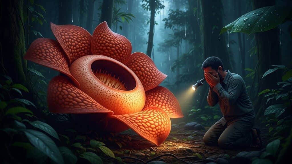 Émouvante Découverte d’une Fleur Géante Ultra Rare à Sumatra