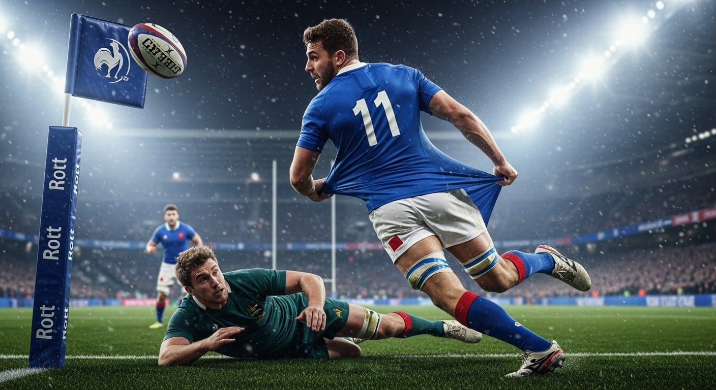 Revivez l’action folle de Louis Bielle-Biarrey face à l’Australie : un essai en solo qui a fait basculer le match des Bleus. Analyse complète, vidéo décryptée et ce que ça dit de l’avenir du XV de France.