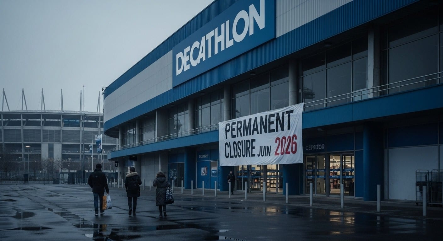 Le mythique Decathlon du Stade de France, plus grand d’Europe à son ouverture en 1998, fermera en juin 2026. Retour sur 28 ans d’histoire, les raisons d’un départ et ce que cela dit de la mutation de la Seine-Saint-Denis.