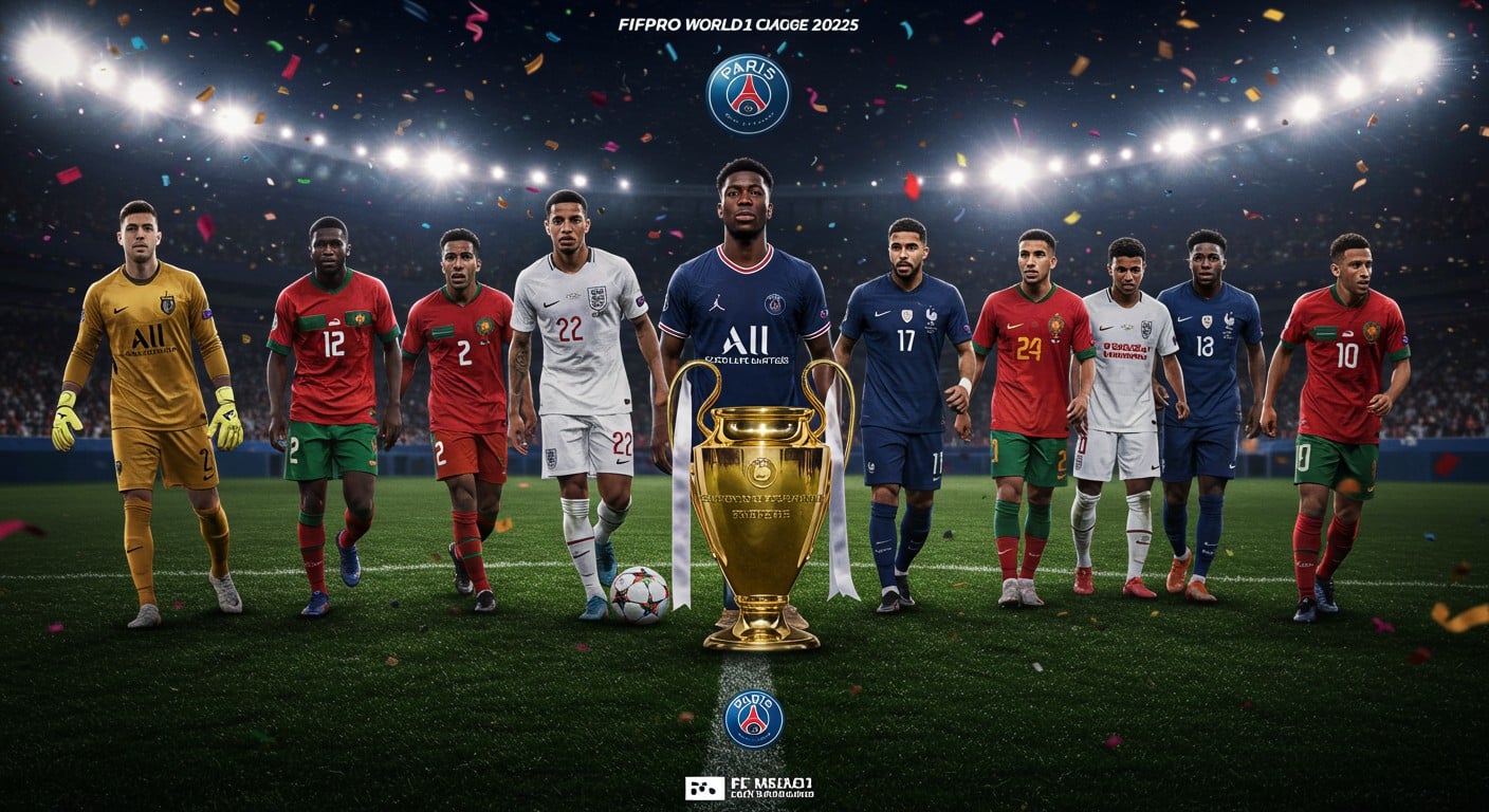 Découvrez le onze-type FIFPRO 2025 avec 4 joueurs du PSG, Mbappé en attaque et seulement 2 Français. Analyse complète des stars sélectionnées et des absents marquants.