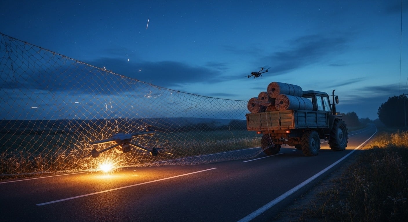 Découvrez comment des agriculteurs français recyclent leurs vieux filets anti-grêle pour sauver des vies en Ukraine face aux drones russes. Une initiative solidaire incroyable qui prouve que l’ingéniosité peut changer le cours d’une guerre.