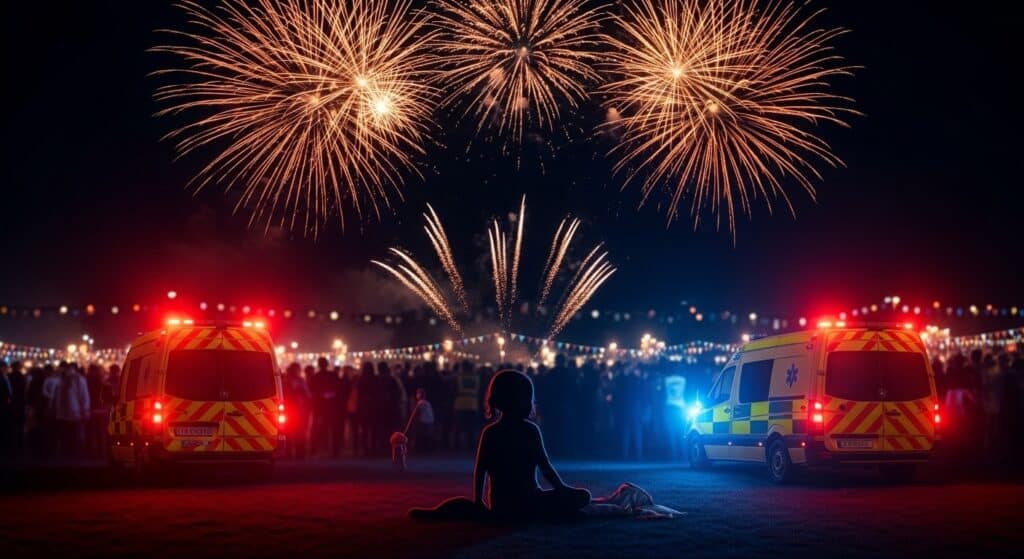 Fillette de 4 Ans Touchée par Feu d’Artifice