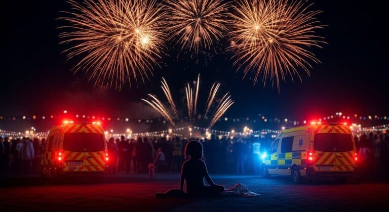 Fillette de 4 Ans Touchée par Feu d&rsquo;Artifice