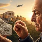 Fils Rend Pierre Antique Grèce Après 95 Ans