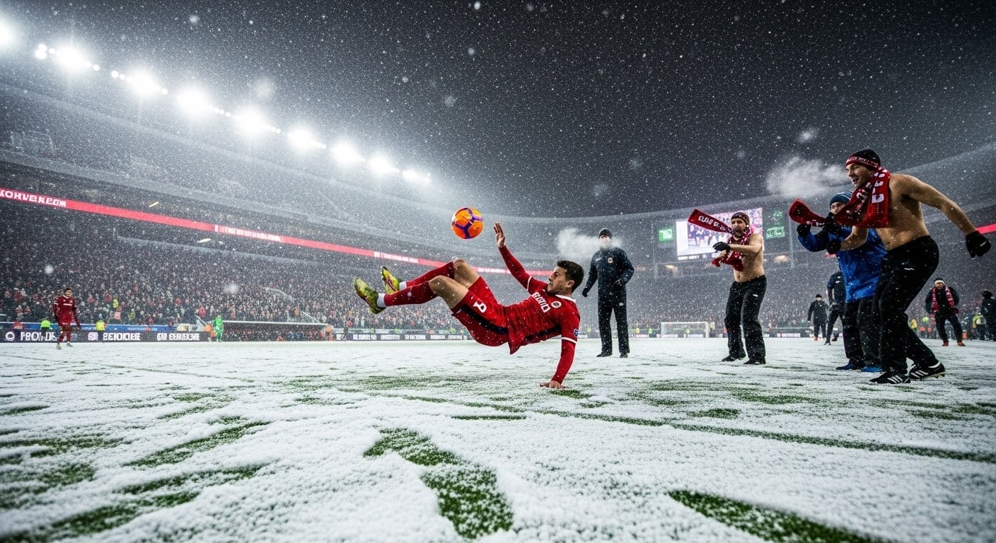 Découvrez le récit hallucinant d'une finale de foot canadien jouée dans 15 cm de neige à -5°C. 10 000 fans gelés, un but en retourné et un sacre historique : immersion totale dans ce match fou !