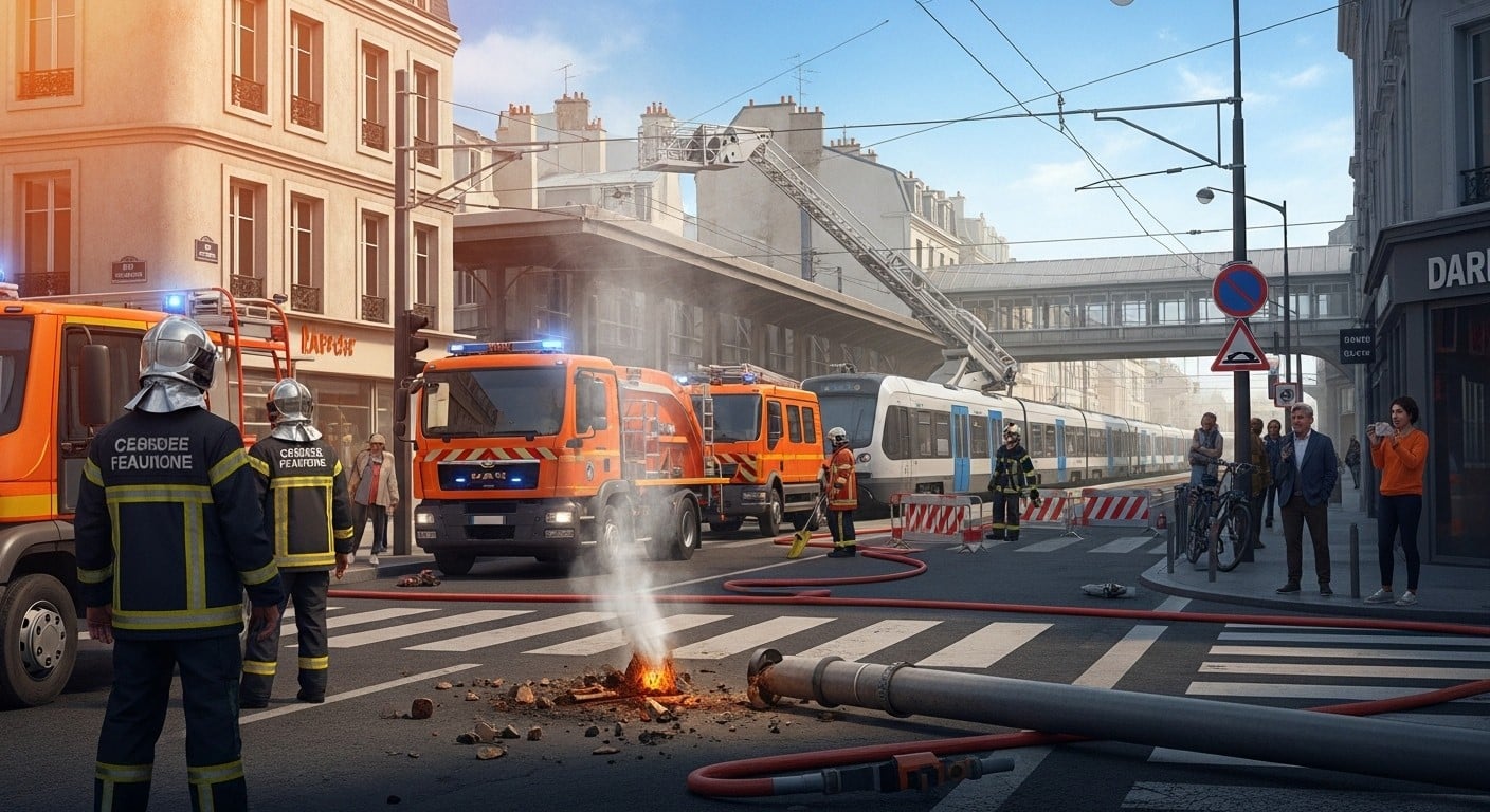 Une fuite de gaz massive à Saint-Ouen-l’Aumône prive 1200 foyers de gaz et perturbe la ligne J. Découvrez les causes, impacts et mesures prises dans cet incident choc.