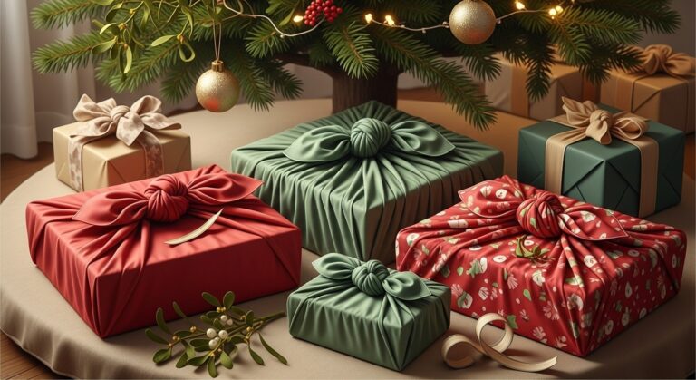Furoshiki Noël : Emballage Écolo pour Cadeaux