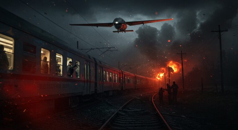 Guerre du Rail en Ukraine : Drones Russes Sèment la Panique