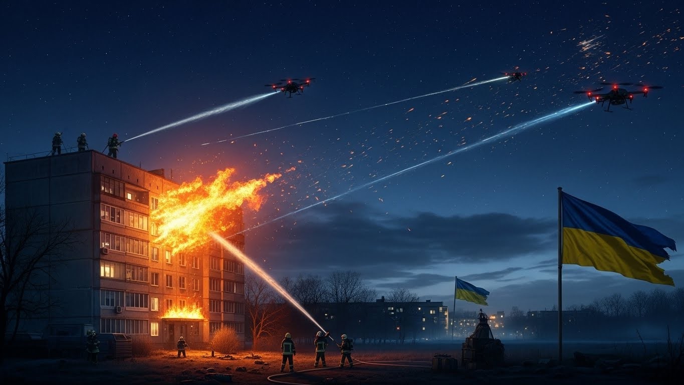 Alors que l’Ukraine envoie une délégation aux États-Unis pour discuter du plan de paix américain, la Russie frappe près de Kiev avec des drones. Un mort, des blessés, et une pression maximale. Décryptage complet.