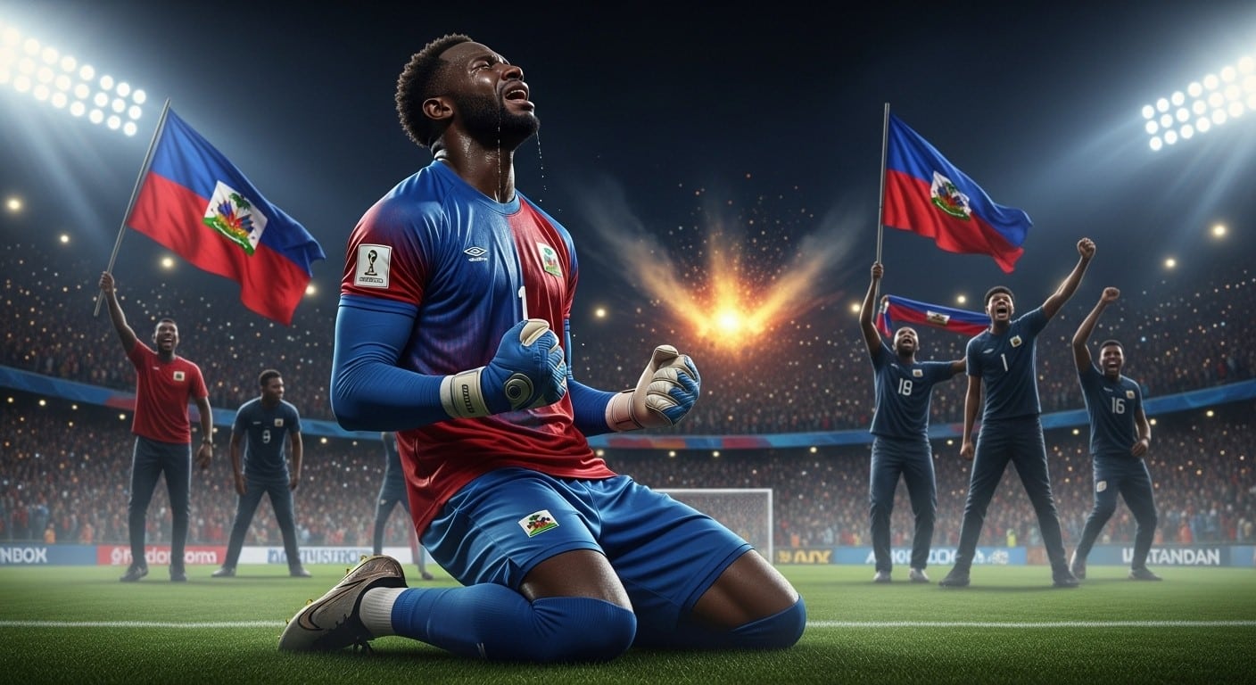 Découvrez l’émotion brute du capitaine haïtien après la qualification historique pour la Coupe du Monde 2026. Entre chaos quotidien et rêve devenu réalité, une histoire qui donne des frissons.
