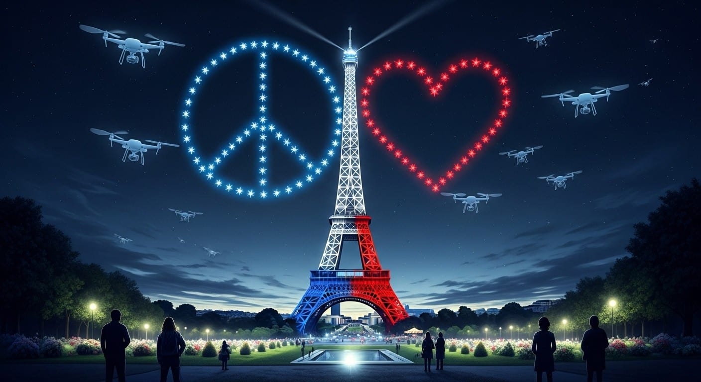 Découvrez la cérémonie émouvante du 10e anniversaire des attentats du 13 novembre 2015 à Paris : chants, drones, symboles de paix devant la Tour Eiffel. Un moment de résilience inoubliable.