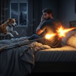 Homme Touché par Fusil Tiré par Son Chien