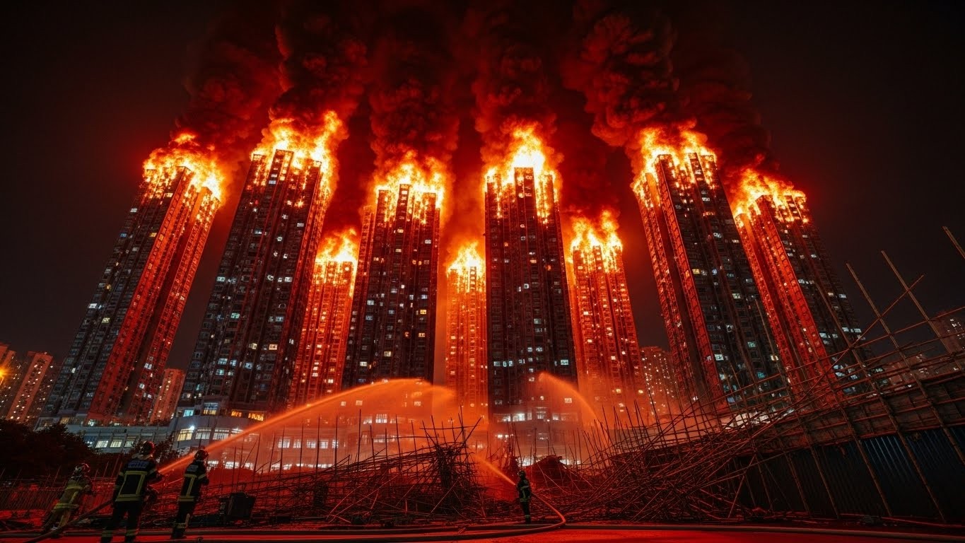 Découvrez le drame qui secoue Hongkong : un incendie monstre ravage un immeuble résidentiel à Tai Po. 36 morts, 279 disparus, un pompier héroïque… Que s’est-il vraiment passé ?