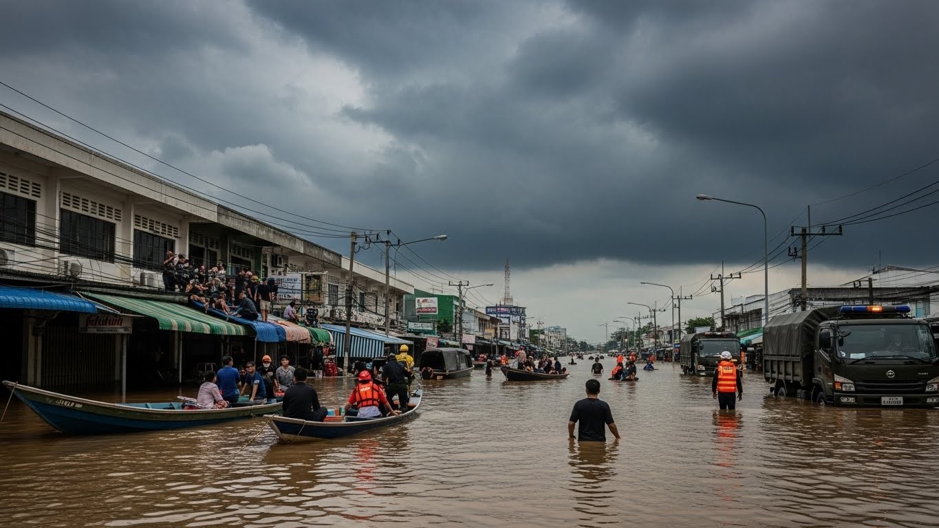 Découvrez le drame des inondations en Thaïlande : 55 morts, morgues saturées, quartiers entiers sous l’eau. Le réchauffement climatique rend ces catastrophes plus violentes chaque année.