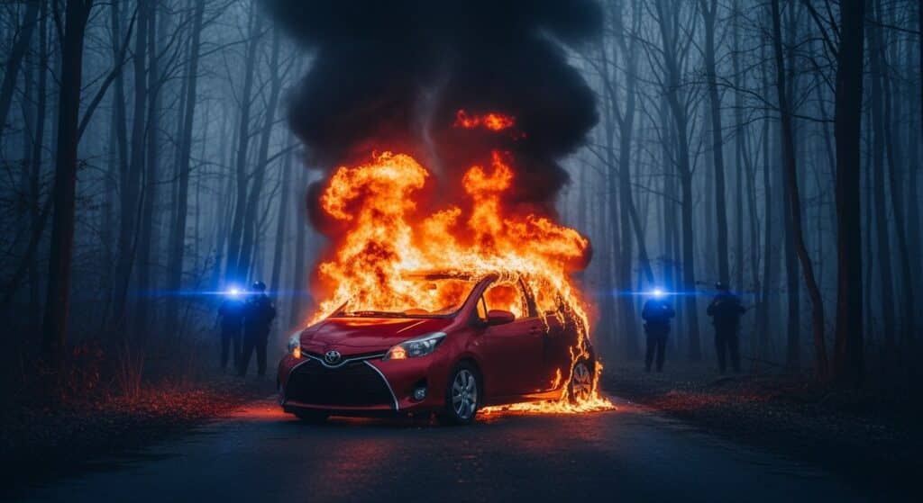 Isère : Jeune Femme Brûlée Vive dans sa Voiture, son Compagnon Avoue