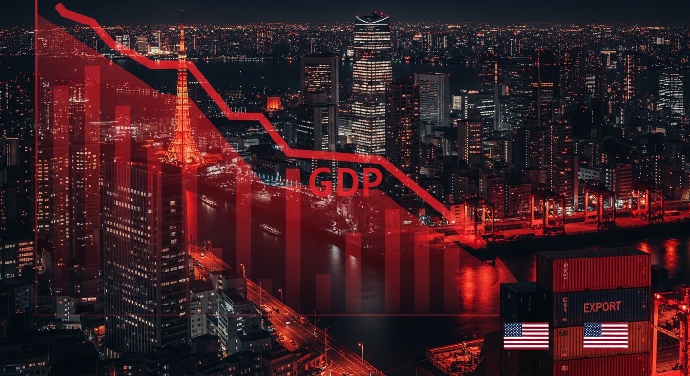 Découvrez comment les droits de douane américains plombent l'économie japonaise en 2025. PIB en baisse, exportations fragiles, inflation persistante : analyse complète et perspectives.