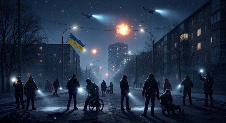 Kiev Résiste aux Bombes et au Froid Hivernal