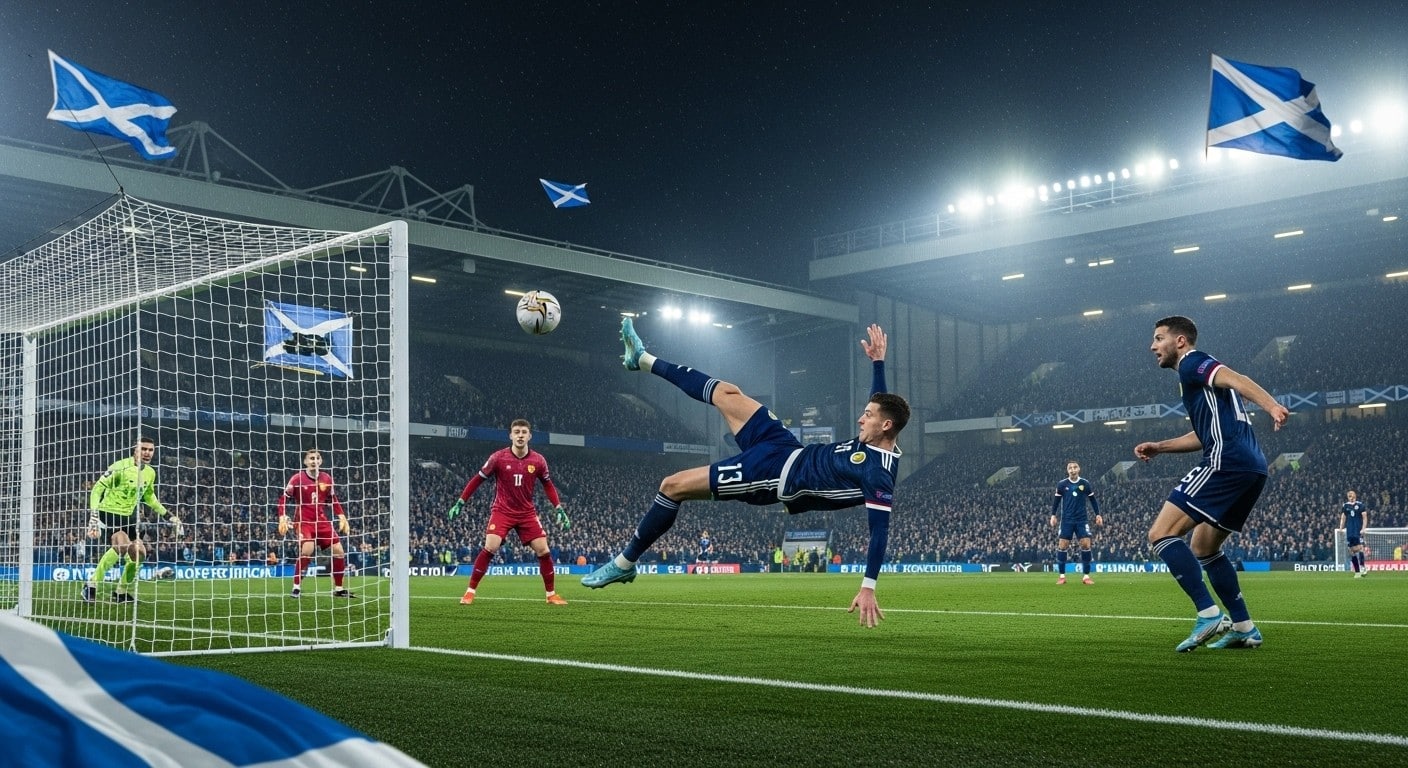 Rétourné acrobatique de McTominay, lob de 50 mètres de McLean : l'Écosse arrache le Mondial 2026 dans un final complètement dingue face au Danemark (4-2). Revivez la magie.