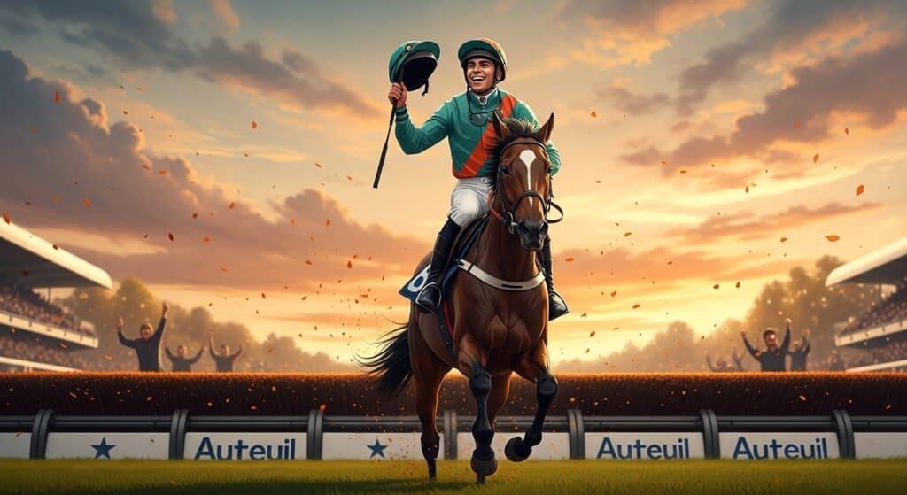 Léo-Paul Bréchet Triomphe Après Chutes à Auteuil