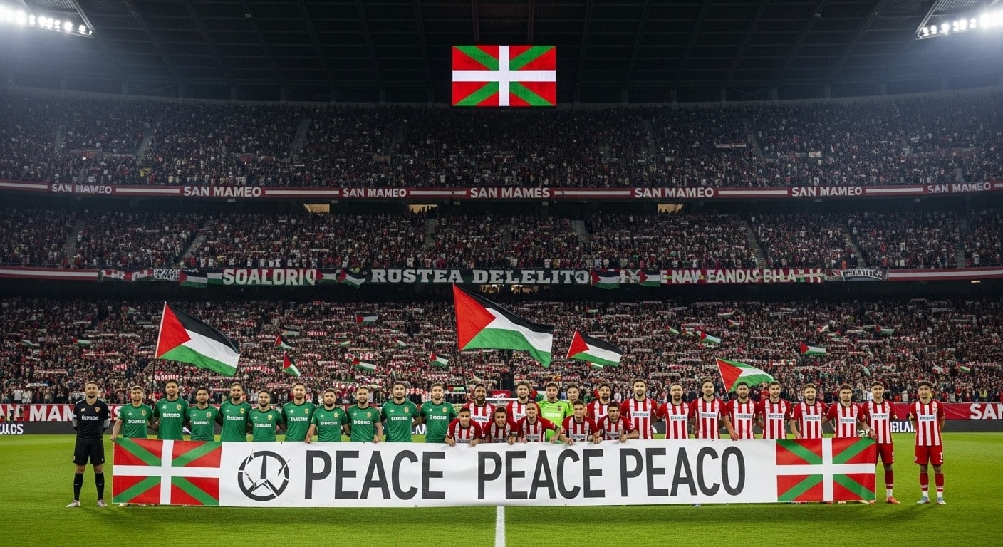 Découvrez le match amical symbolique entre la sélection palestinienne et l'équipe basque à Bilbao. Un événement chargé d'espoir et de souffrance qui marque l'histoire du football.