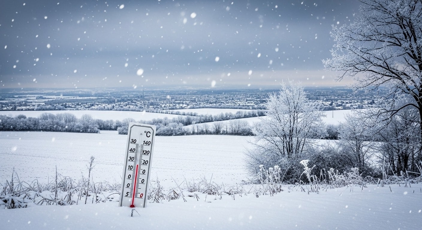 Découvrez les prévisions météo de la semaine en France : chute brutale des températures, gelées matinales, perturbations pluvieuses et neige en plaine. L'hiver s'installe pour de bon !