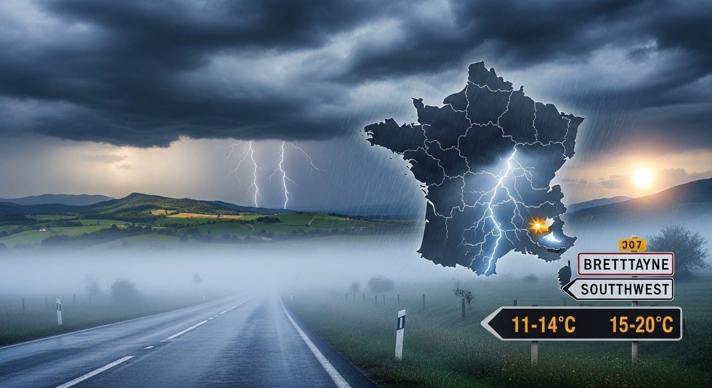 Découvrez les prévisions météo pour ce week-end en France : pluies abondantes, orages, baisse des températures et risques d'inondations. Préparez-vous à un temps agité !