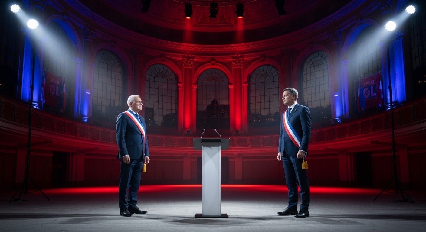 Jean-Michel Aulas décline le débat proposé par Grégory Doucet avant Noël et domine largement les sondages pour les municipales 2026 à Lyon. Une campagne déjà électrique.