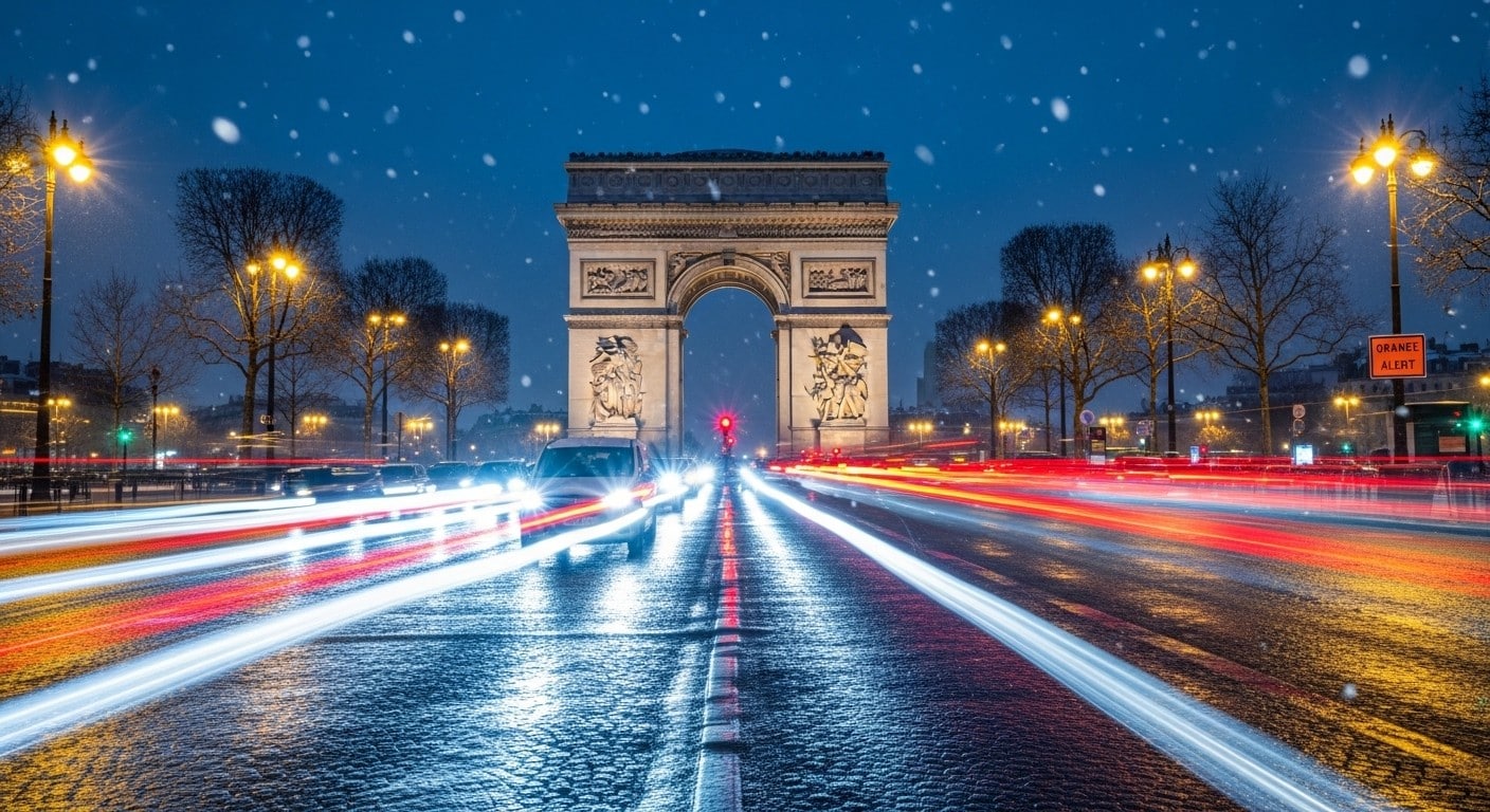 Ce soir, la neige arrive en Île-de-France avec vigilance orange dès 20h. Jusqu’à 7 cm attendus, verglas dangereux : routes, transports, bons gestes… Tout ce qu’il faut savoir avant la nuit.