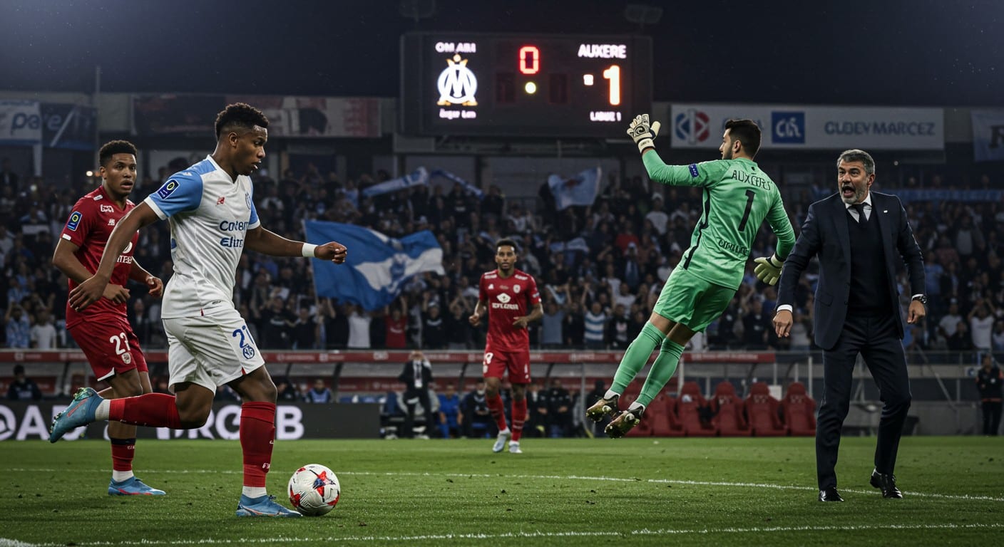 Découvrez comment l'OM a arraché une victoire précieuse à Auxerre (1-0), malgré un jeu hésitant et des tensions palpables. Analyse complète d'un match sous haute pression.