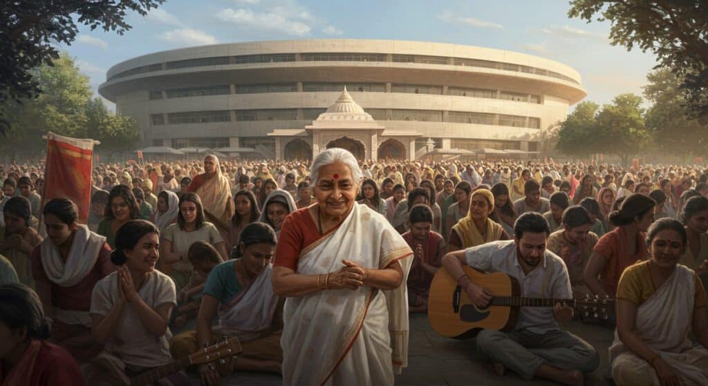 Onze Heures d’Attente pour un Câlin avec Amma