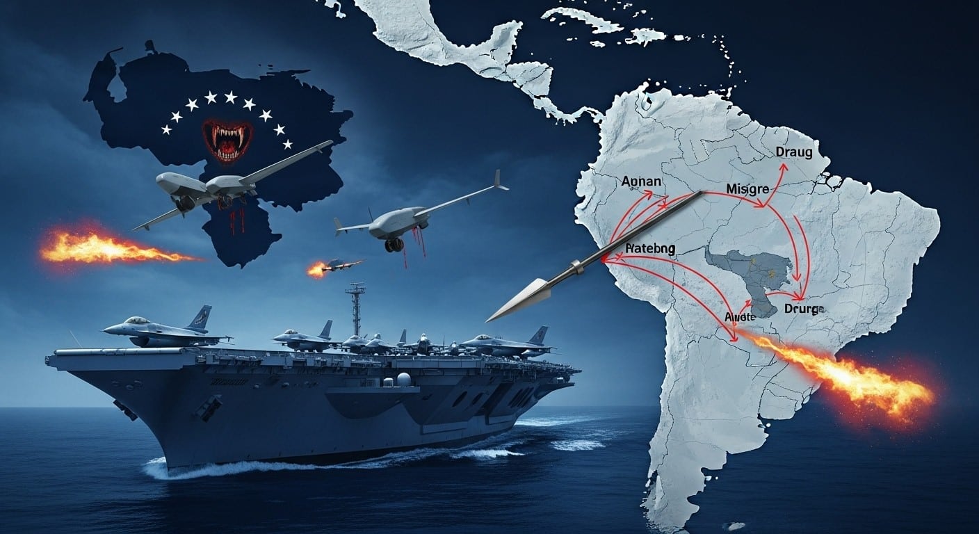 Découvrez l'opération Southern Spear lancée par les États-Unis en Amérique latine pour éliminer les narco-terroristes. Frappes, navires, drones : quel impact sur la région ?