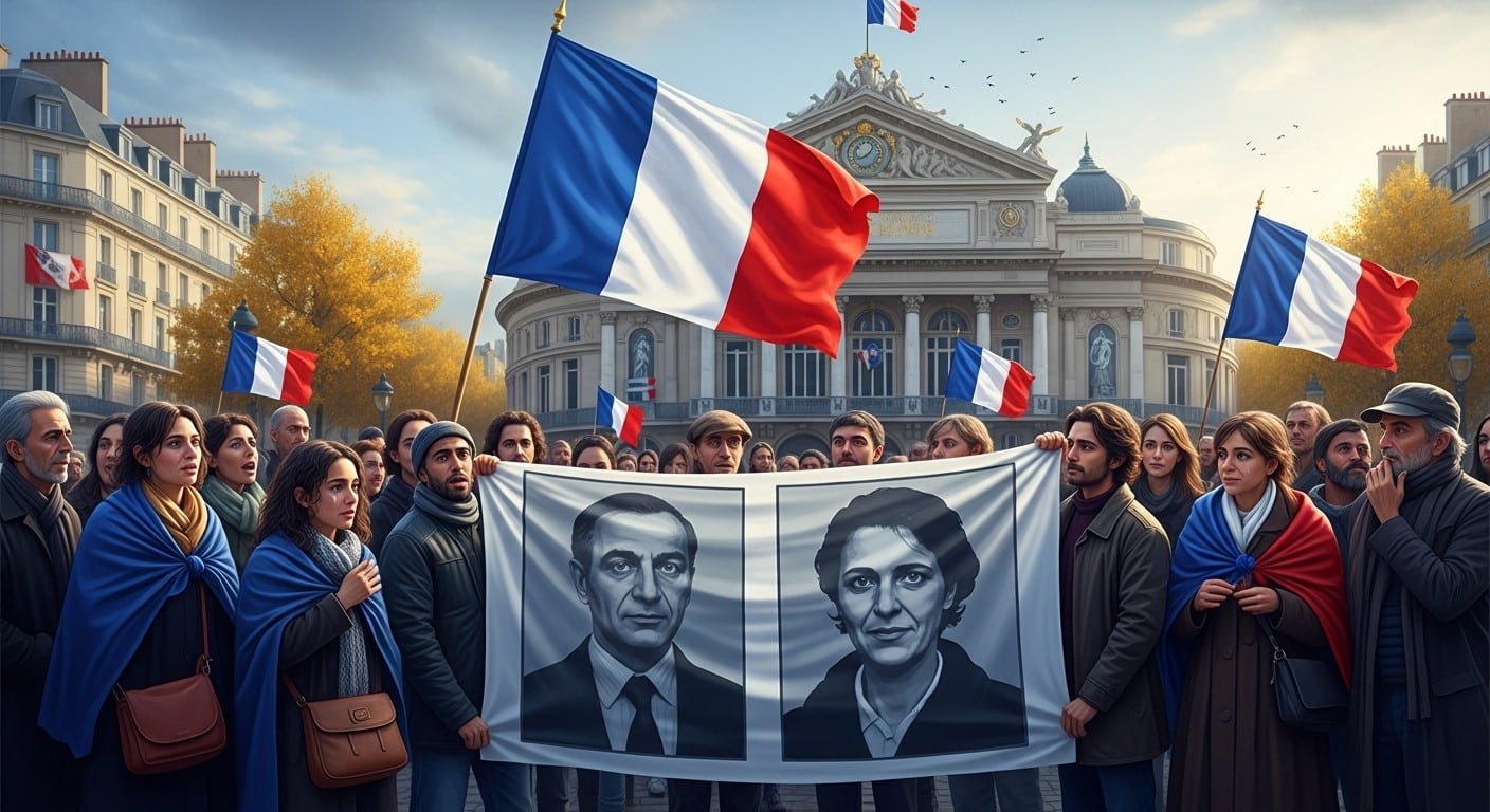 Découvrez comment les proches de Cécile Kohler restent mobilisés à Nanterre pour les otages français libérés d'Iran mais pas encore rentrés. Une banderole symbolique et des larmes de joie.