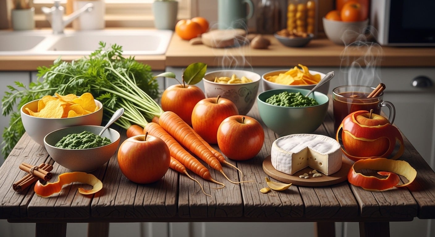 Découvrez comment transformer carottes, reinettes et brie en délices zéro déchet cet automne. Recettes astucieuses, astuces antigaspi et calendrier saison à adopter pour novembre !