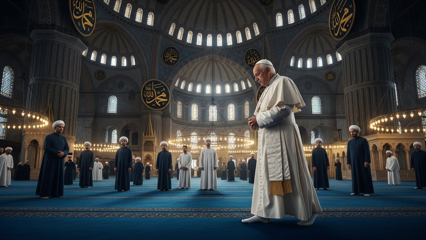 Le pape Léon XIV visite la Mosquée Bleue d’Istanbul sans se recueillir, contrairement à François et Benoît XVI. Que signifie ce choix diplomatique et spirituel ? Analyse complète d’un moment historique.