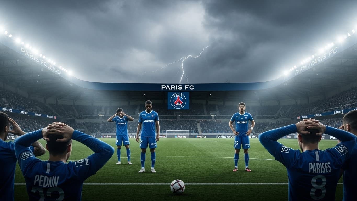 Paris FC tenu en échec 1-1 par la lanterne rouge Auxerre. Un penalty de Kebbal, une erreur de Nkambadio et beaucoup de regrets : les Parisiens restent scotchés à la 12e place et toujours sous la menace.