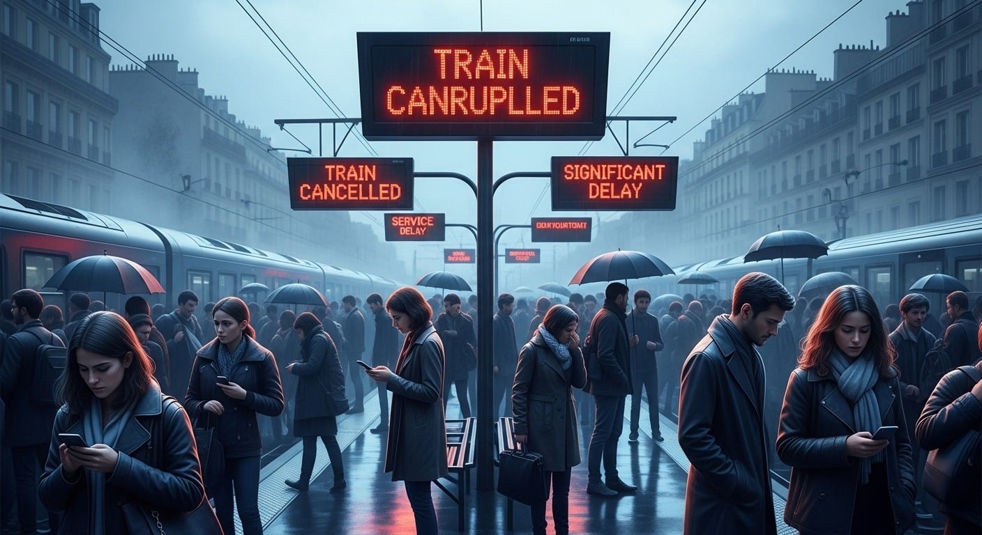 Jeudi 20 novembre 2025 : RER D, RER E, ligne J... Gros galère dans les transports franciliens dès le matin. Panne électrique, informatique, signalisation : tout y passe. Découvrez l'état du trafic en direct et les solutions alternatives.