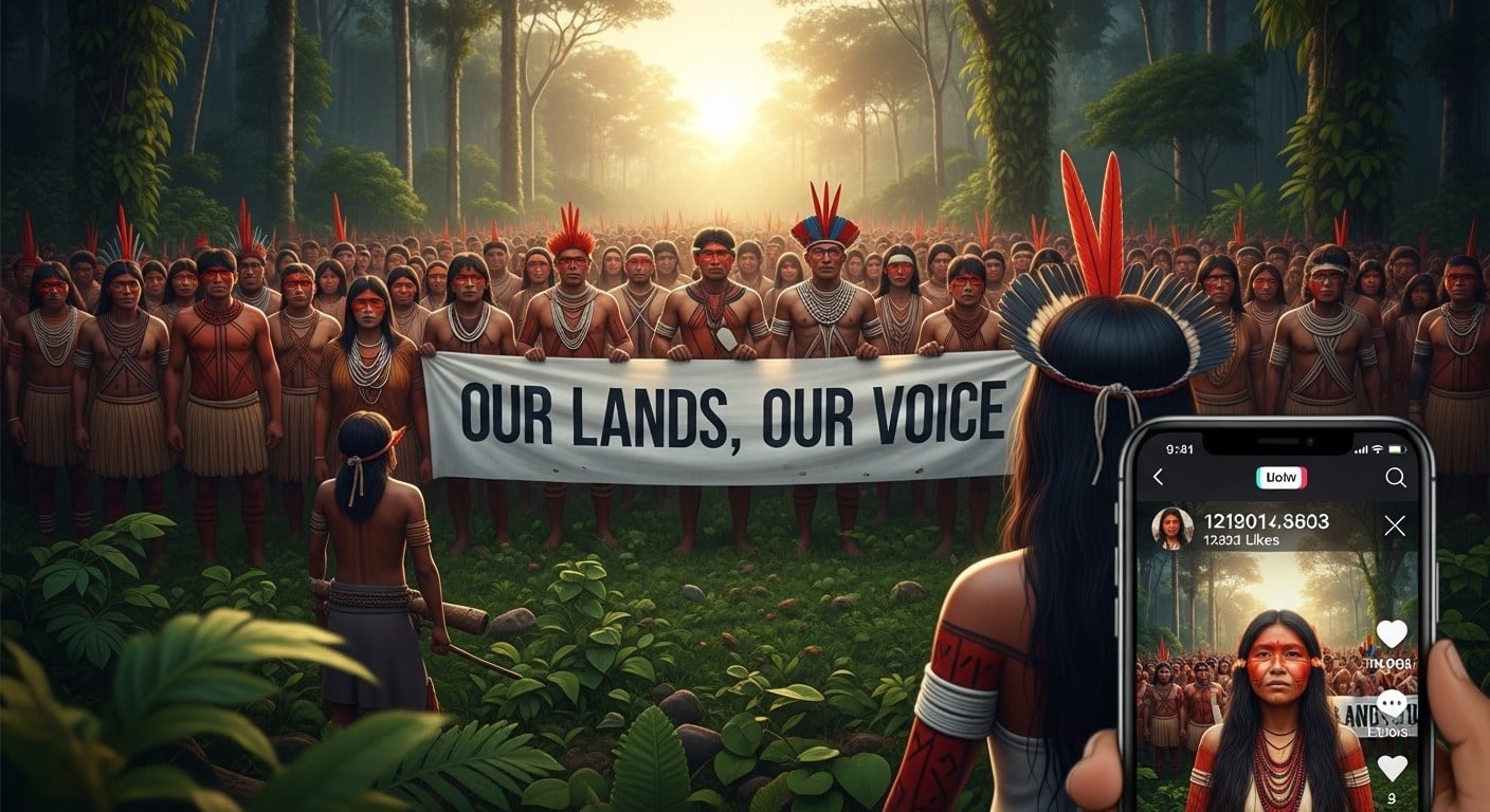 À Belém, plus de 3000 autochtones ont brisé le silence de la COP30 avec chaînes humaines et TikTok. Ils exigent droits sur leurs terres et arrêt du pétrole. Ce qu’il s’est vraiment passé.