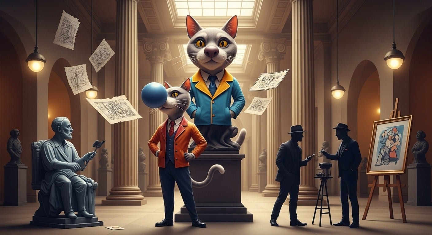 Découvrez l'exposition inédite de Philippe Geluck au musée Maillol : œuvres du Chat, confidences apaisantes et facettes cachées du dessinateur belge à Paris.