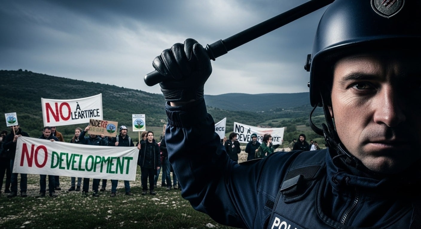 Un policier ardéchois visé par une enquête de l’IGPN pour violences physiques, verbales et menaces contre des militants écologistes opposés à un projet routier. Que s’est-il vraiment passé ?
