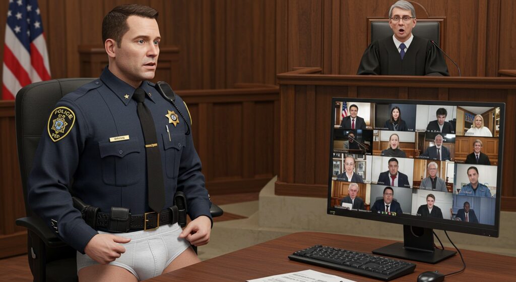 Policier en Caleçon en Visio : Vidéo Virale Hilarante