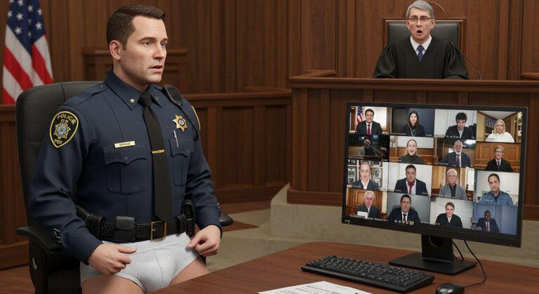 Policier en Caleçon en Visio : Vidéo Virale Hilarante