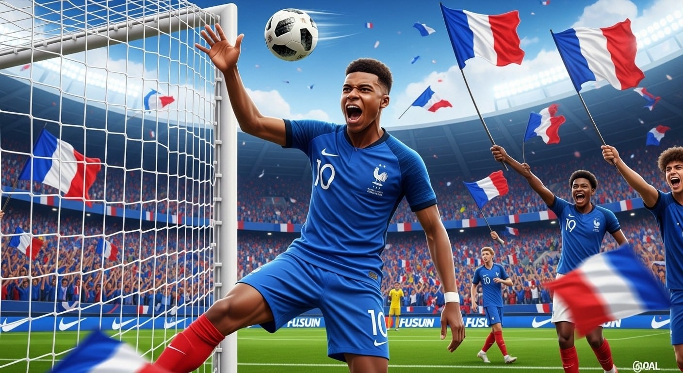 Découvrez le premier but de Maghnes Akliouche avec l'équipe de France face à l'Azerbaïdjan. Analyse complète du match, actions clés et perspectives pour les Bleus en qualifications Mondial 2026.