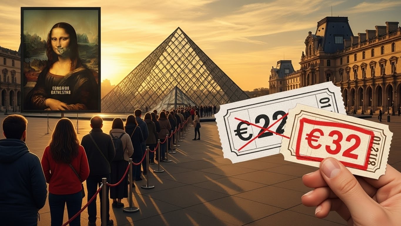 À partir de janvier 2026, les touristes hors Europe paieront 32 € pour entrer au Louvre contre 22 € pour les autres. Est-ce justifié ou le musée devient-il élitiste ? Décryptage complet.