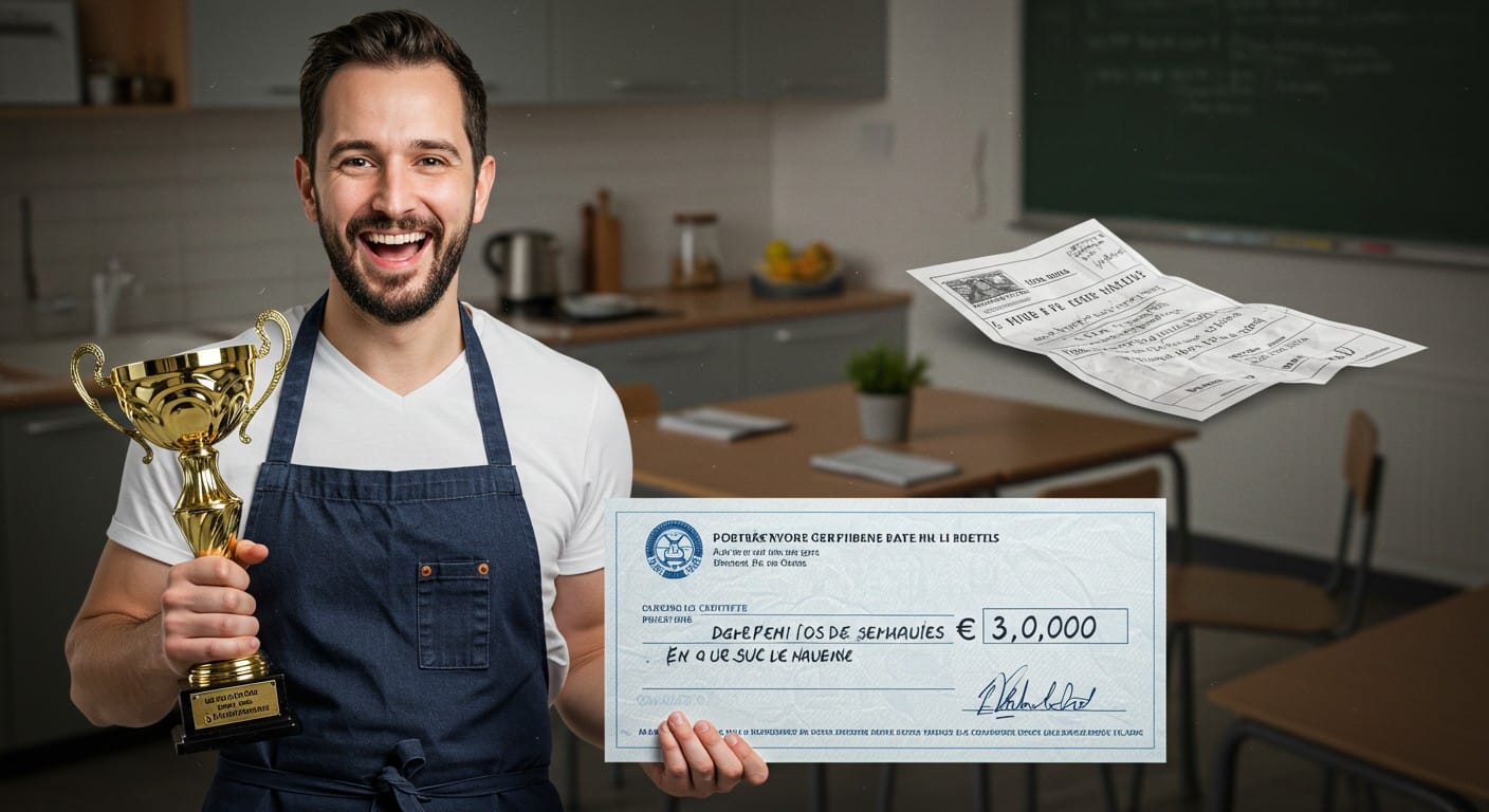 Découvrez comment un enseignant en arrêt maladie a remporté 3000 euros dans une émission culinaire allemande, déclenchant une enquête administrative. Les détails choquants !