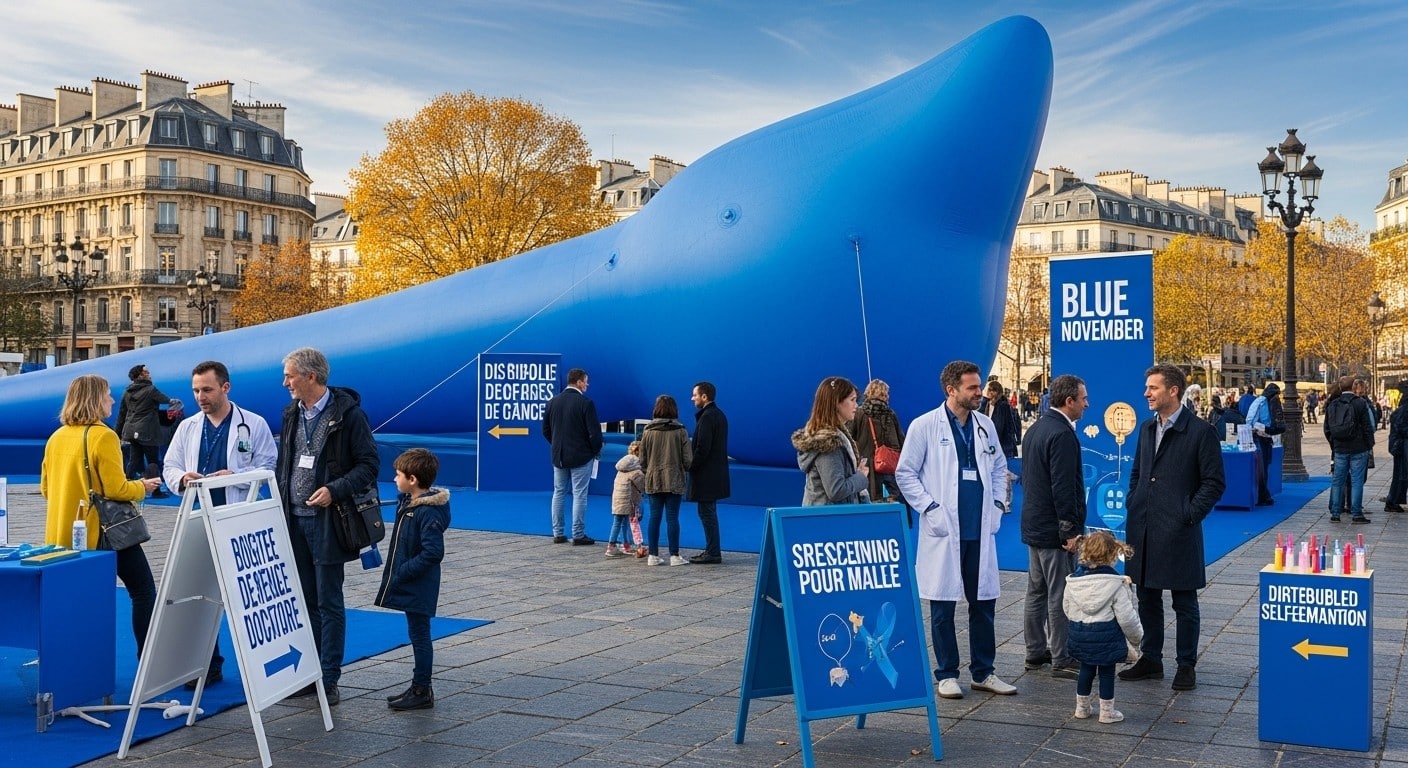 Découvrez les prostates géantes à Paris et Emerainville pour Novembre Bleu. Sensibilisation ludique aux cancers de la prostate et testicules : événements, dépistage précoce et astuces santé.